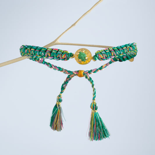 Emerald Macrame Bracelet