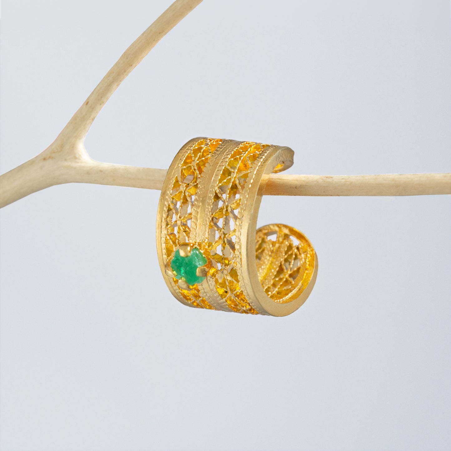 Emerald Ear Cuff