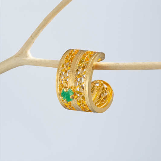 Emerald Ear Cuff